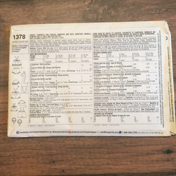 Set of Seven Simplicity Baby Patterns - Picture 15 of 15